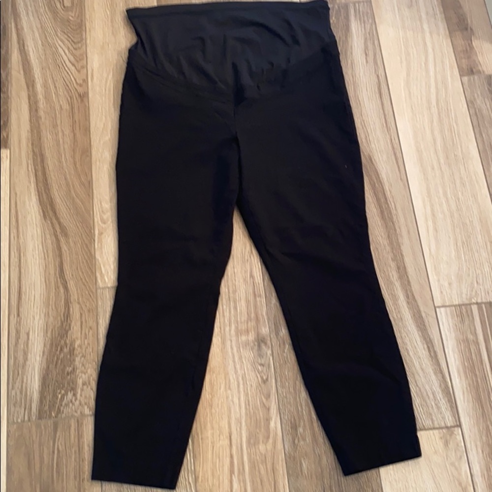 Stork & Babe 3/4 length black maternity pants